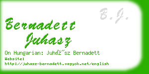 bernadett juhasz business card